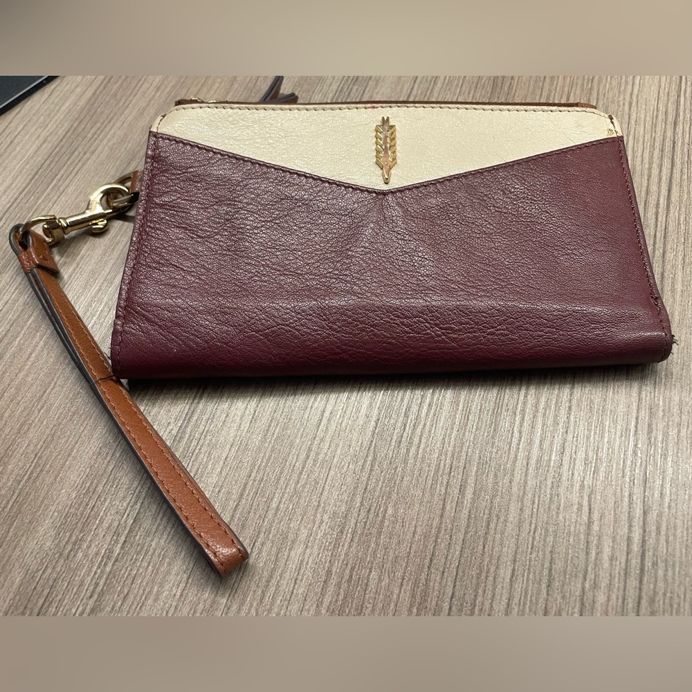 Thacker Two-Tone Leather Wristlet/Wallet